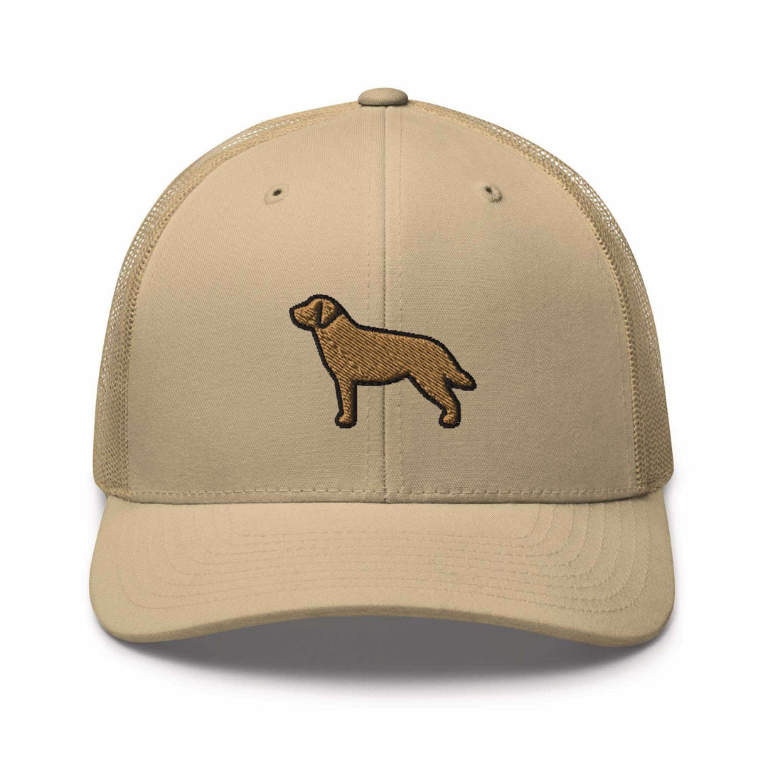 Labrador Retriever Embroidered Trucker Hat: Structured Retro Cap with Mesh Back