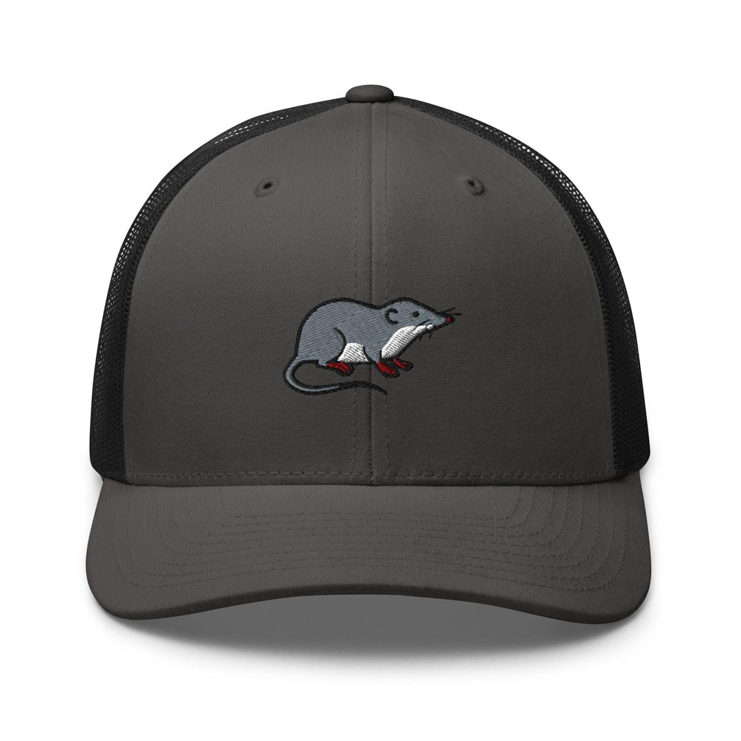 American Water Shrew (Sorex palustris) Embroidered Trucker Hat: Structured Retro Cap with Mesh Back