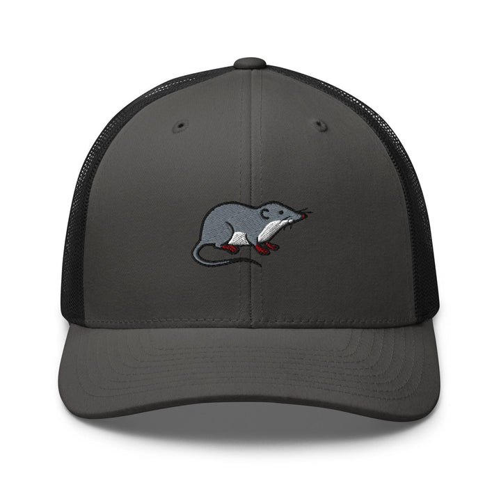 American Water Shrew (Sorex palustris) Embroidered Trucker Hat: Structured Retro Cap with Mesh Back