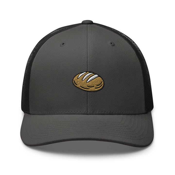 Sourdough Bread Embroidered Trucker Hat: Structured Retro Cap with Mesh Back