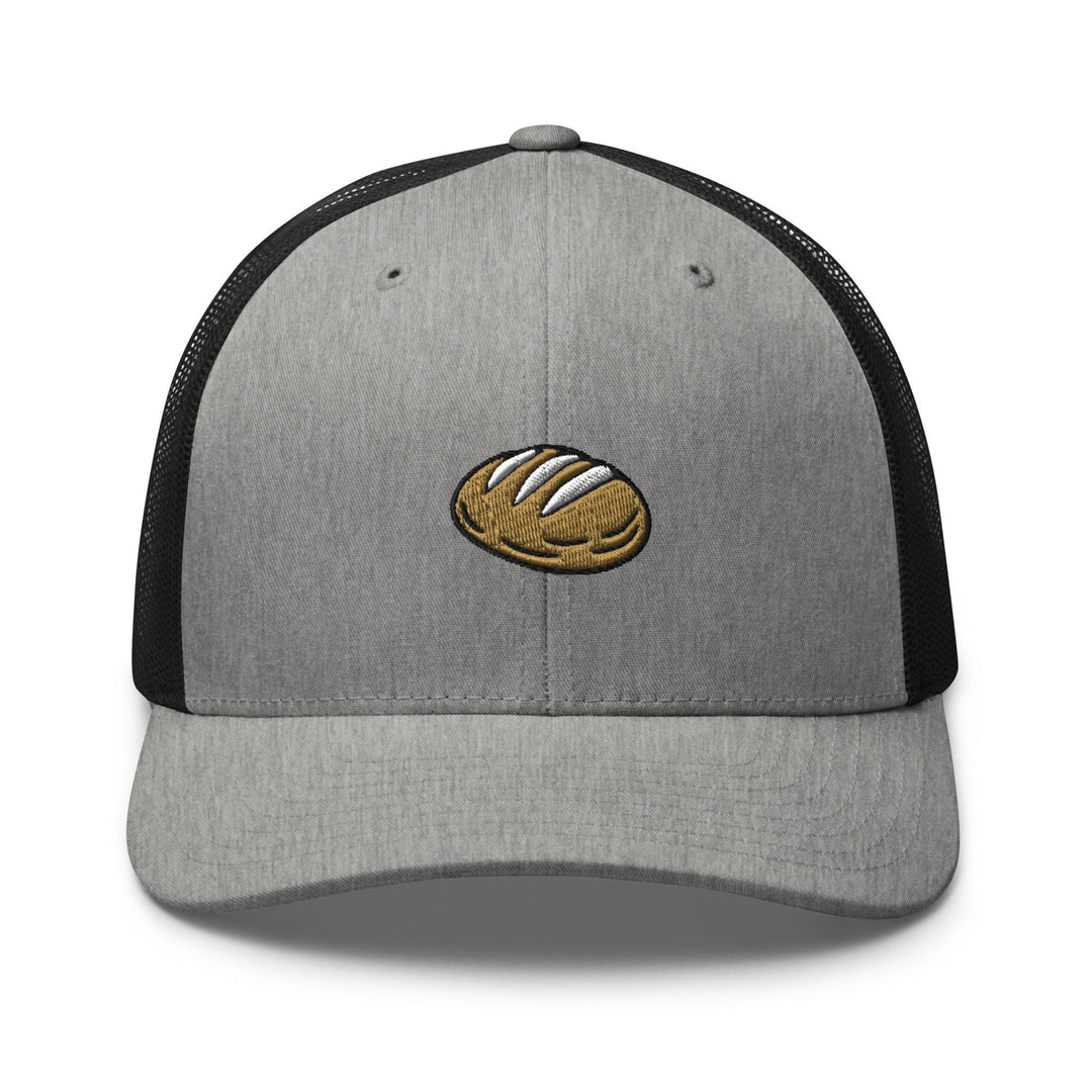 Sourdough Bread Embroidered Trucker Hat: Structured Retro Cap with Mesh Back