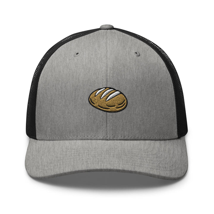 Sourdough Bread Embroidered Trucker Hat: Structured Retro Cap with Mesh Back