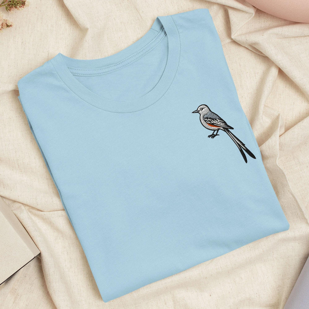 Oklahoma Scissortail Embroidered T-Shirt: Lightweight Cotton, Unisex Fit