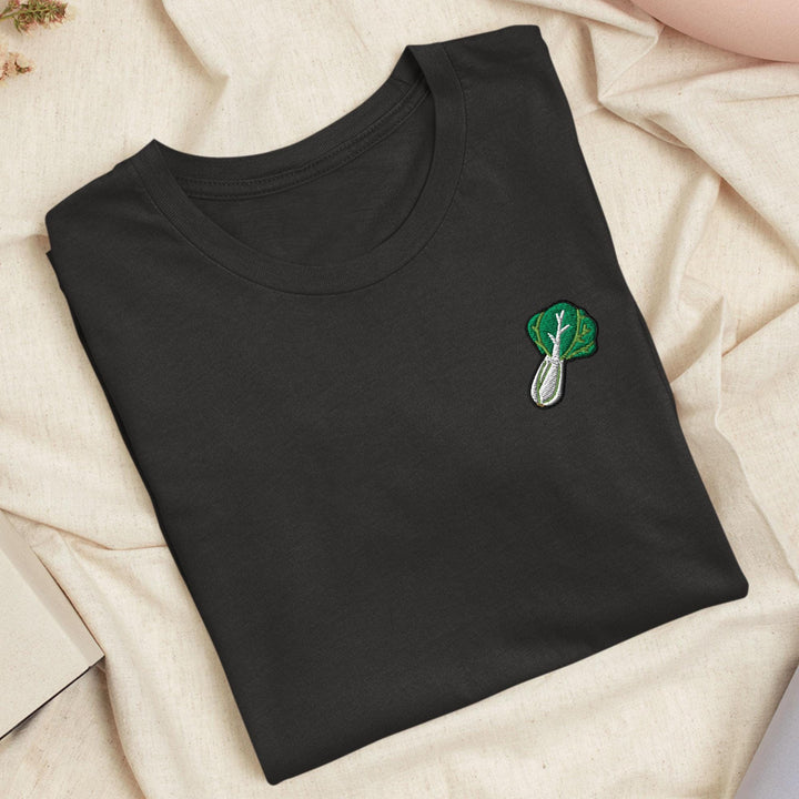 Bok Choi Embroidered T-Shirt: Lightweight Cotton, Unisex Fit