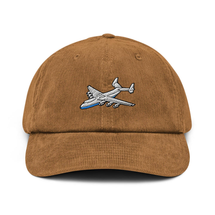An-225 Cargo Airplane Embroidered Cotton Corduroy Hat: Adjustable Fit