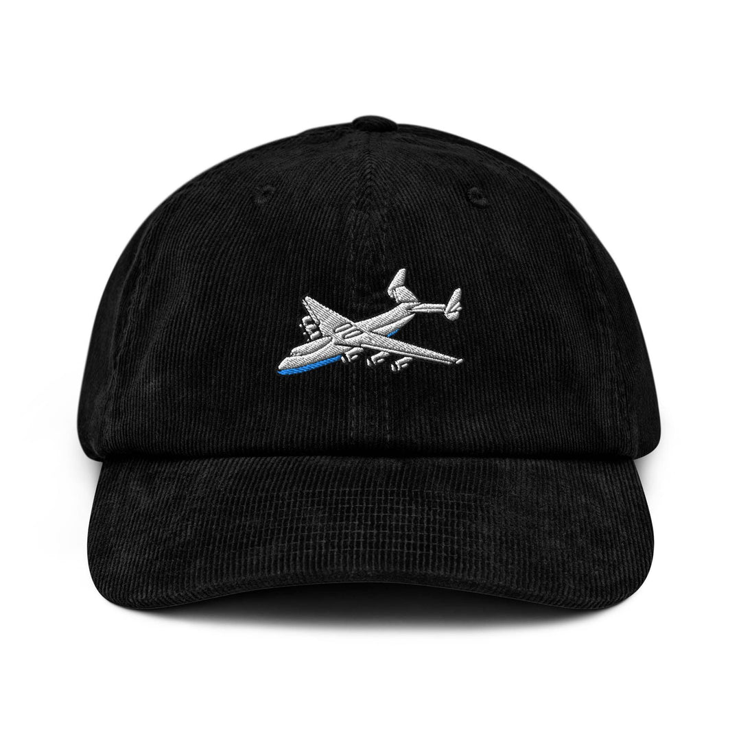 An-225 Cargo Airplane Embroidered Cotton Corduroy Hat: Adjustable Fit