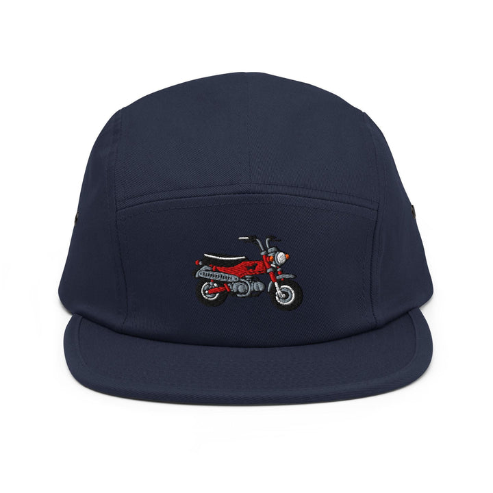 Max Mini Japanese Motorcycle Embroidered 5‑Panel Cotton Camper Cap: Adjustable Fit &amp; Designs