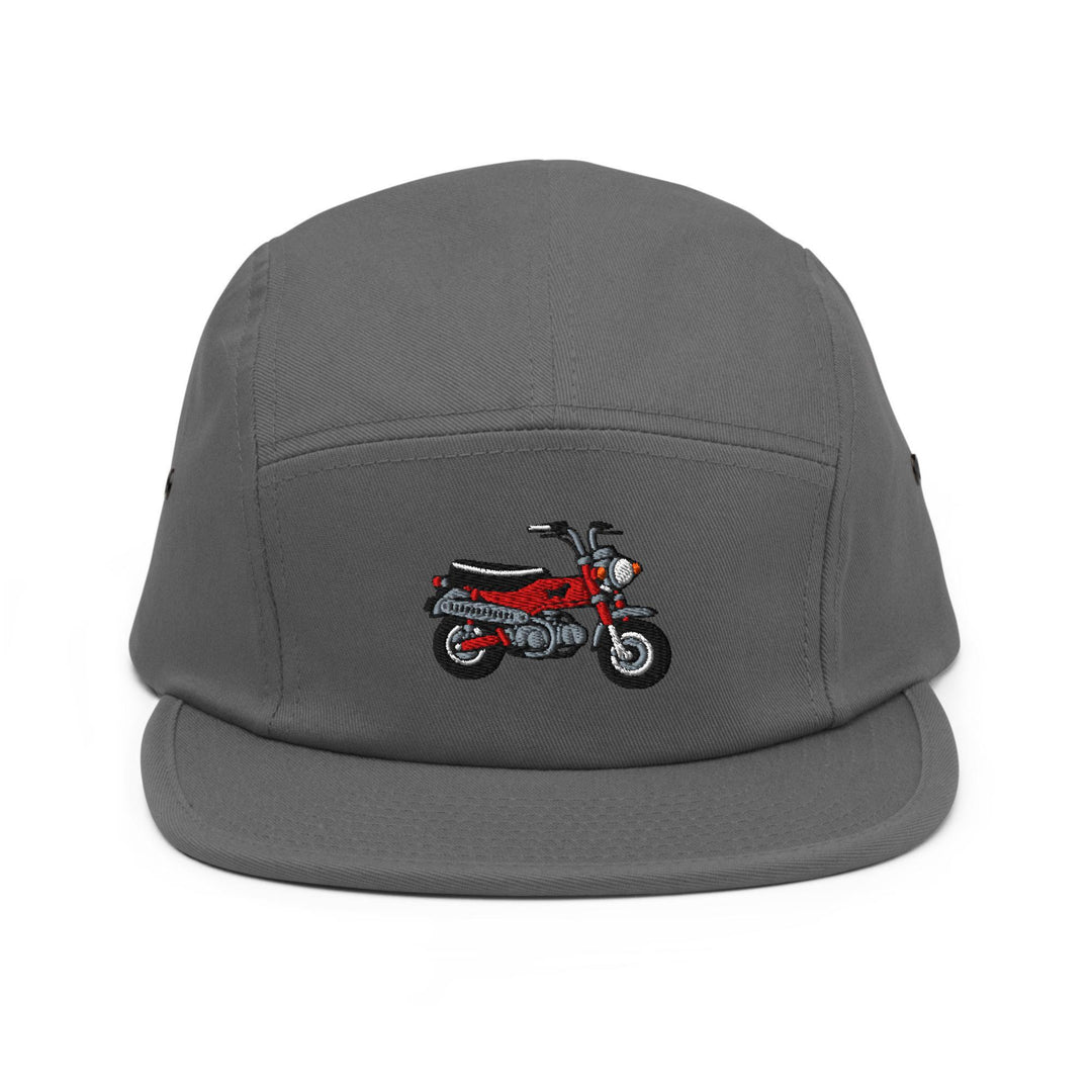 Max Mini Japanese Motorcycle Embroidered 5‑Panel Cotton Camper Cap: Adjustable Fit &amp; Designs
