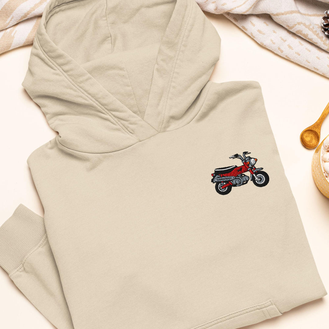Max Mini Japanese Motorcycle Embroidered Hoodie: Heavy Blend Cotton-Poly, Unisex Fit