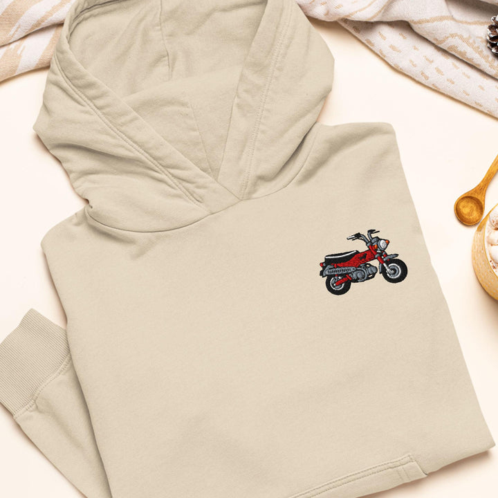 Max Mini Japanese Motorcycle Embroidered Hoodie: Heavy Blend Cotton-Poly, Unisex Fit