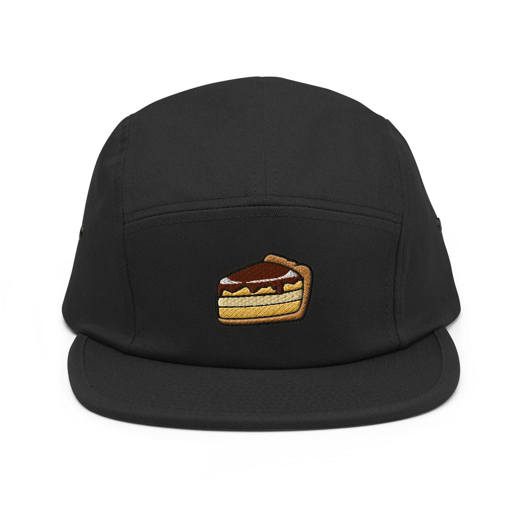 Classic Pie Desserts Embroidered 5‑Panel Cotton Camper Cap: Adjustable Fit &amp; Designs