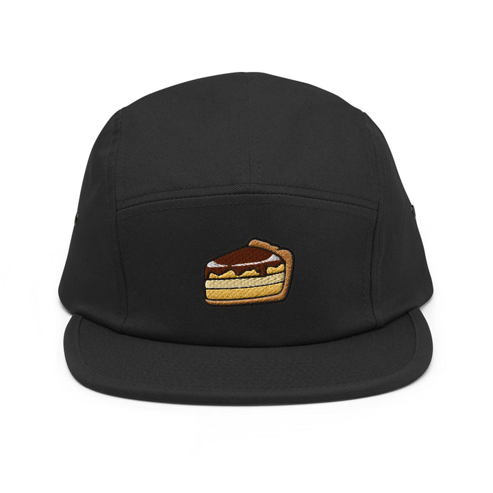 Classic Pie Desserts Embroidered 5‑Panel Cotton Camper Cap: Adjustable Fit &amp; Designs