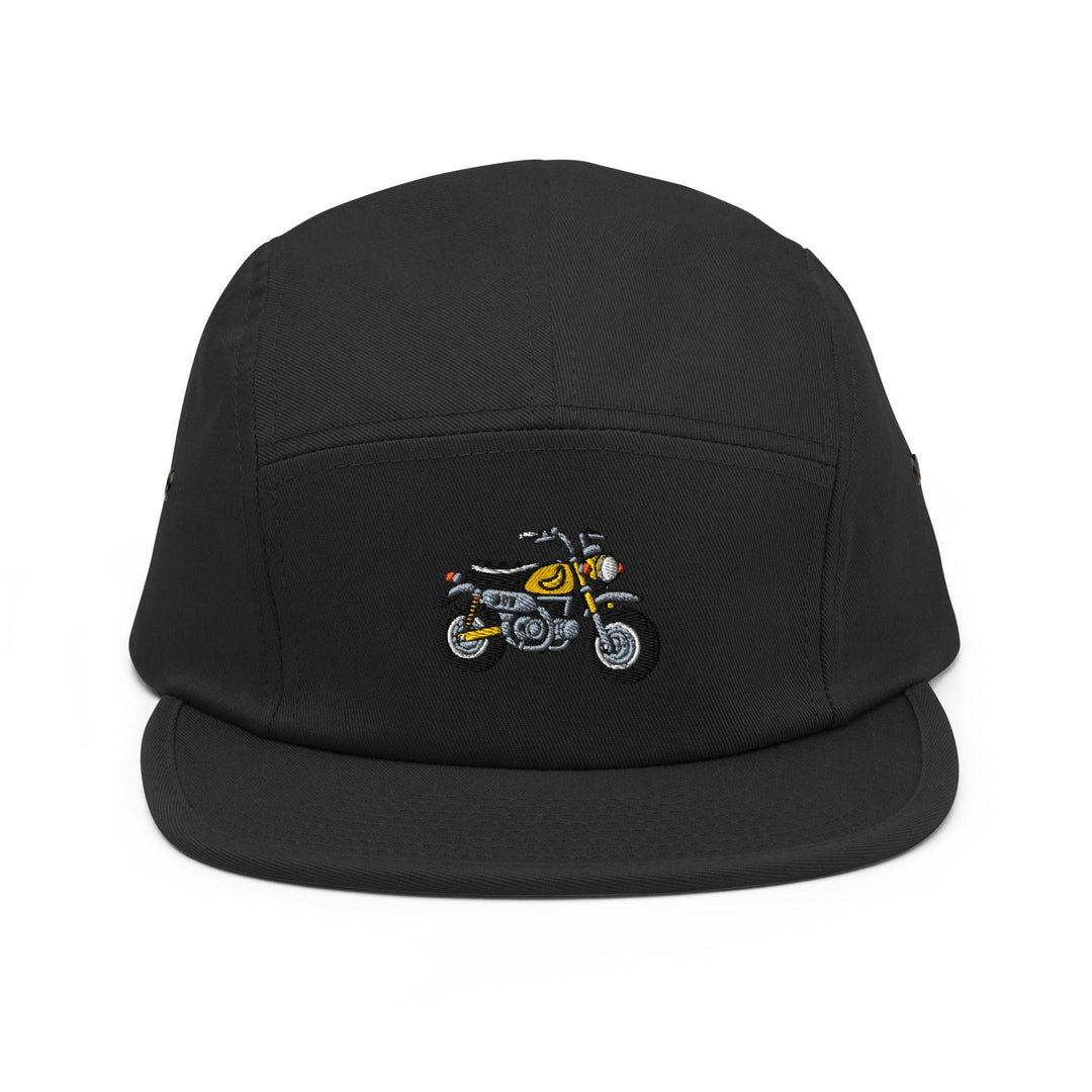 Chimp Mini Japanese Motorcycle Embroidered 5‑Panel Cotton Camper Cap: Adjustable Fit &amp; Designs