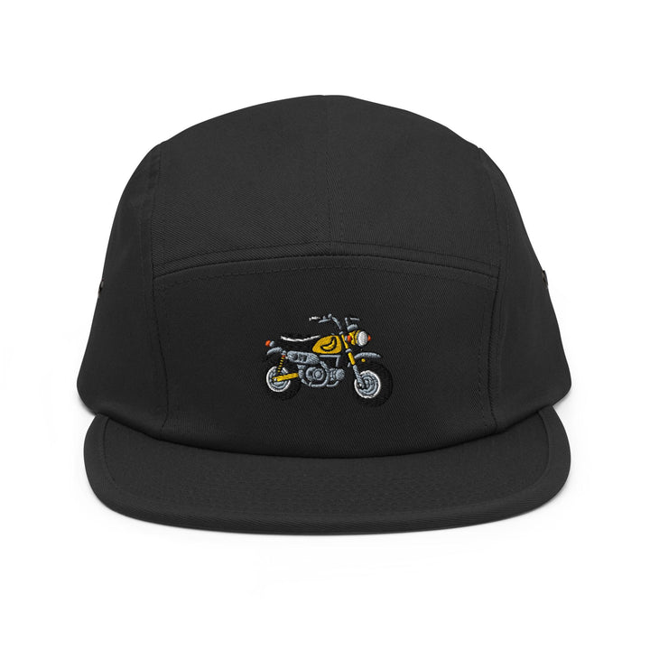Chimp Mini Japanese Motorcycle Embroidered 5‑Panel Cotton Camper Cap: Adjustable Fit &amp; Designs