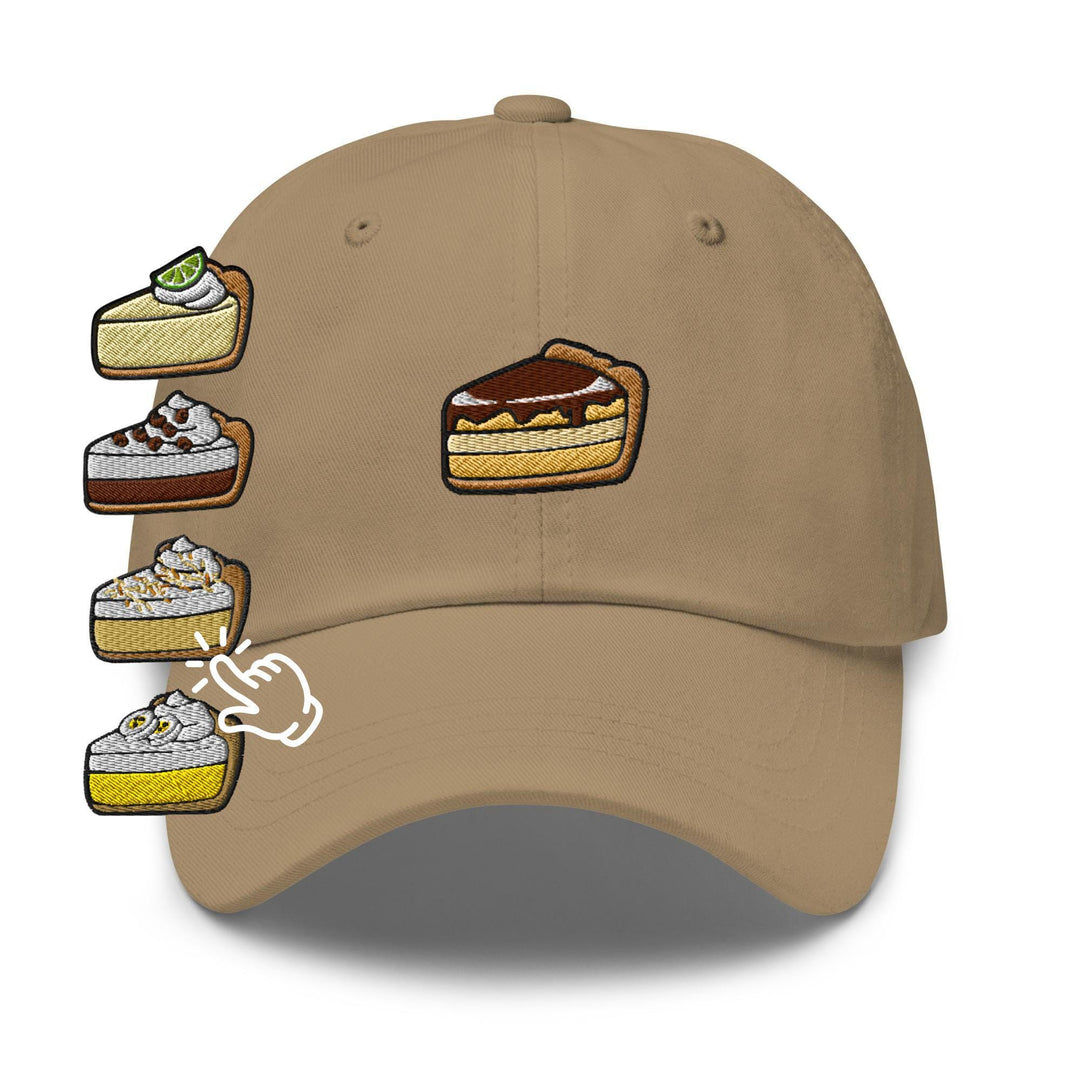 Classic Pie Desserts Embroidered Dad Cap: Chino Cotton Twill Adjustable Unisex Hat