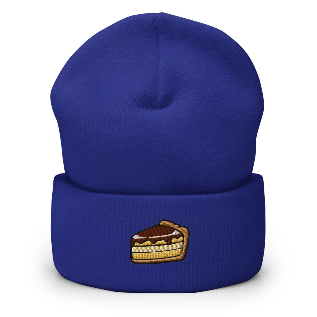 Classic Pie Desserts Embroidered Cuffed Beanie: Cozy Unisex Winter Cap