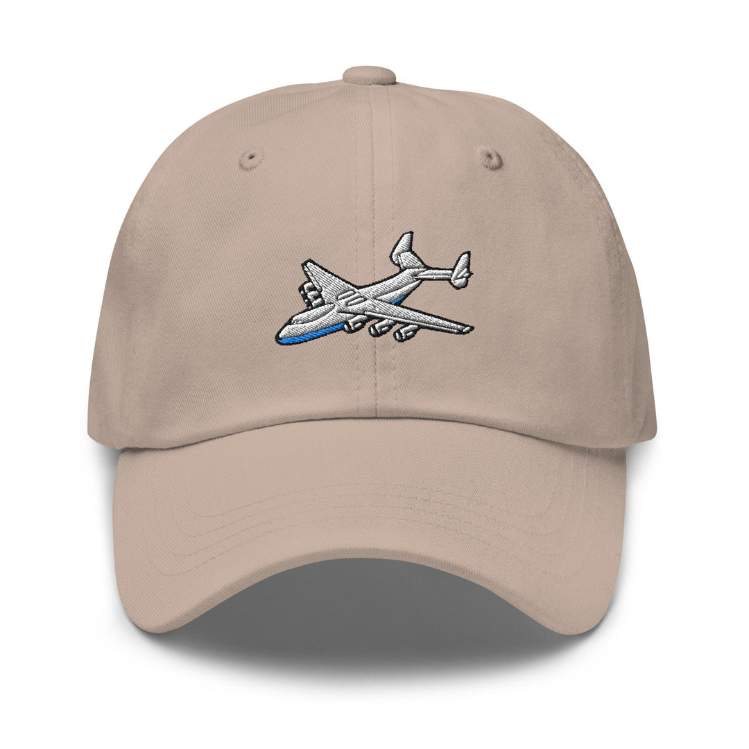 An-225 Cargo Airplane Embroidered Dad Cap: Chino Cotton Twill Adjustable Unisex Hat