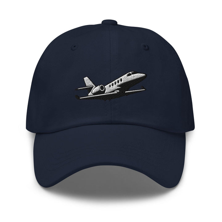 Business Jet Embroidered Dad Cap: Chino Cotton Twill Adjustable Unisex Hat