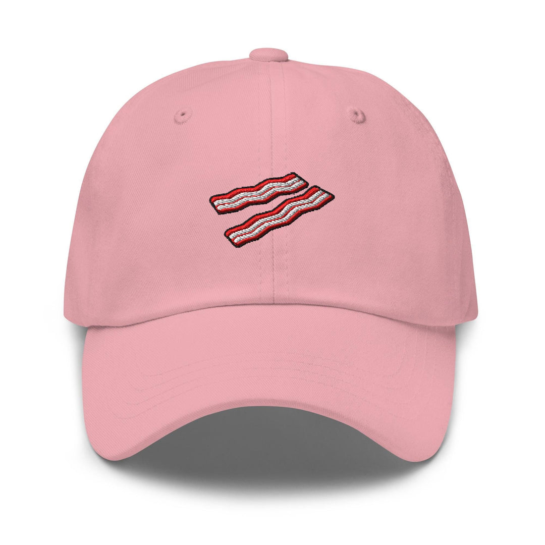 Crispy Bacon Strips Embroidered Dad Cap: Chino Cotton Twill Adjustable Unisex Hat
