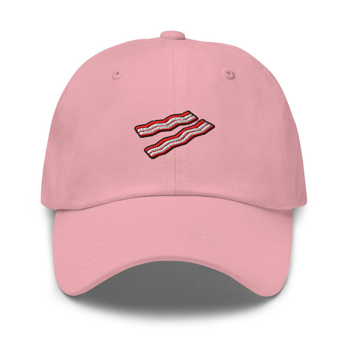 Crispy Bacon Strips Embroidered Dad Cap: Chino Cotton Twill Adjustable Unisex Hat