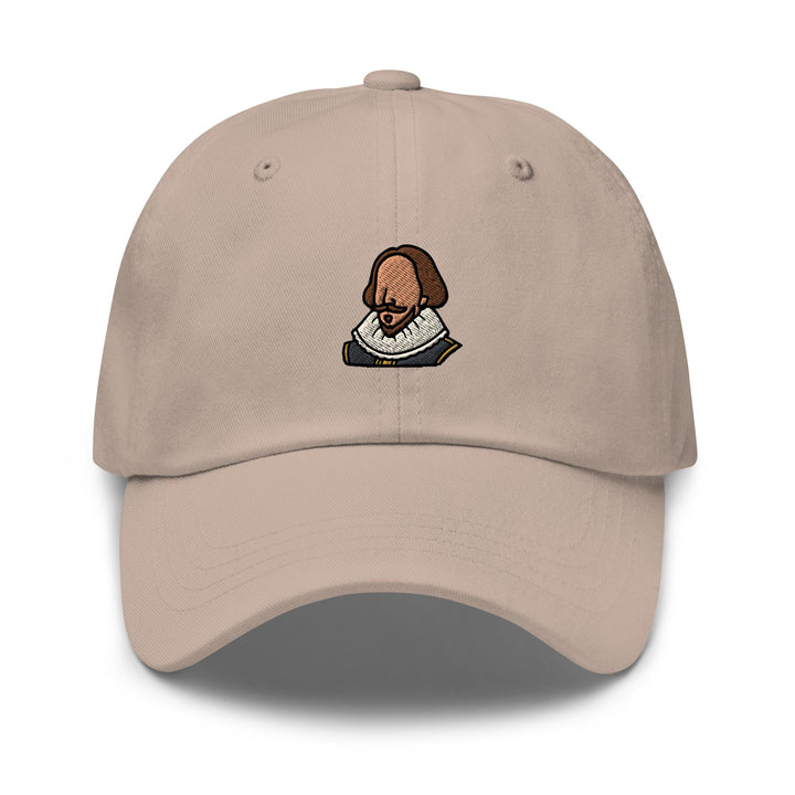 William Shakespeare Embroidered Dad Cap: Chino Cotton Twill Adjustable Unisex Hat