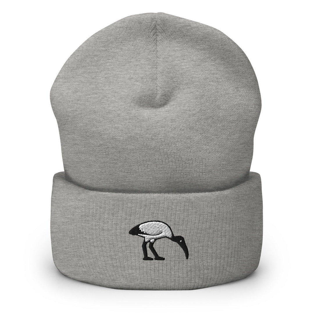 Bin Chicken Ibis Bird Embroidered Cuffed Beanie: Cozy Unisex Winter Cap
