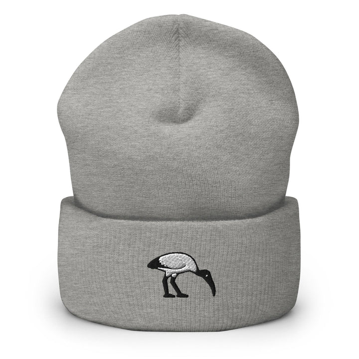 Bin Chicken Ibis Bird Embroidered Cuffed Beanie: Cozy Unisex Winter Cap