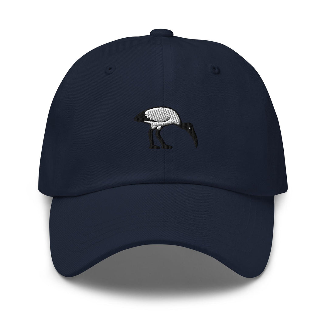 Bin Chicken Ibis Bird Embroidered Dad Cap: Chino Cotton Twill Adjustable Unisex Hat