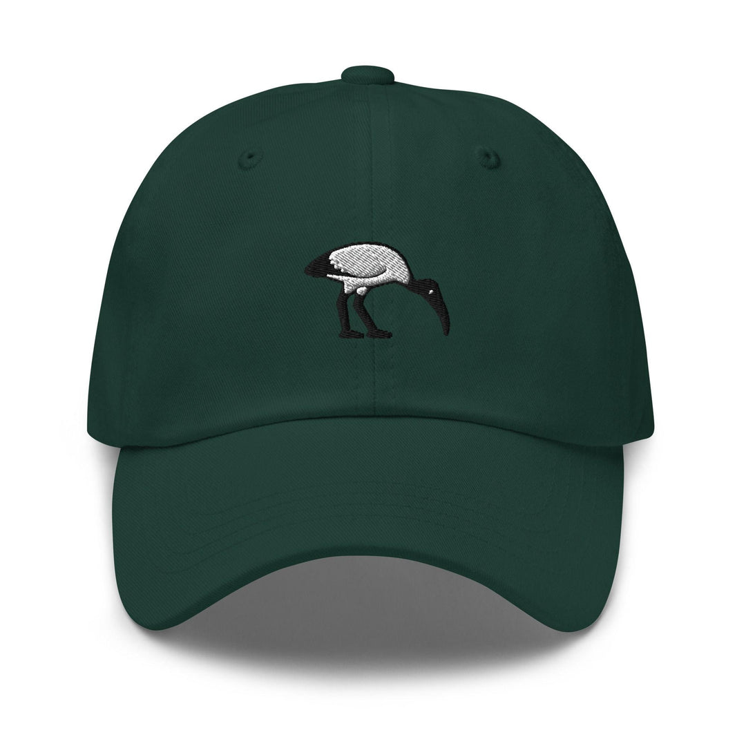 Bin Chicken Ibis Bird Embroidered Dad Cap: Chino Cotton Twill Adjustable Unisex Hat