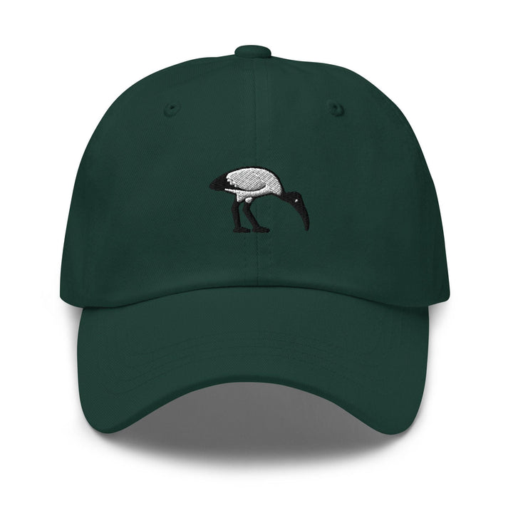 Bin Chicken Ibis Bird Embroidered Dad Cap: Chino Cotton Twill Adjustable Unisex Hat