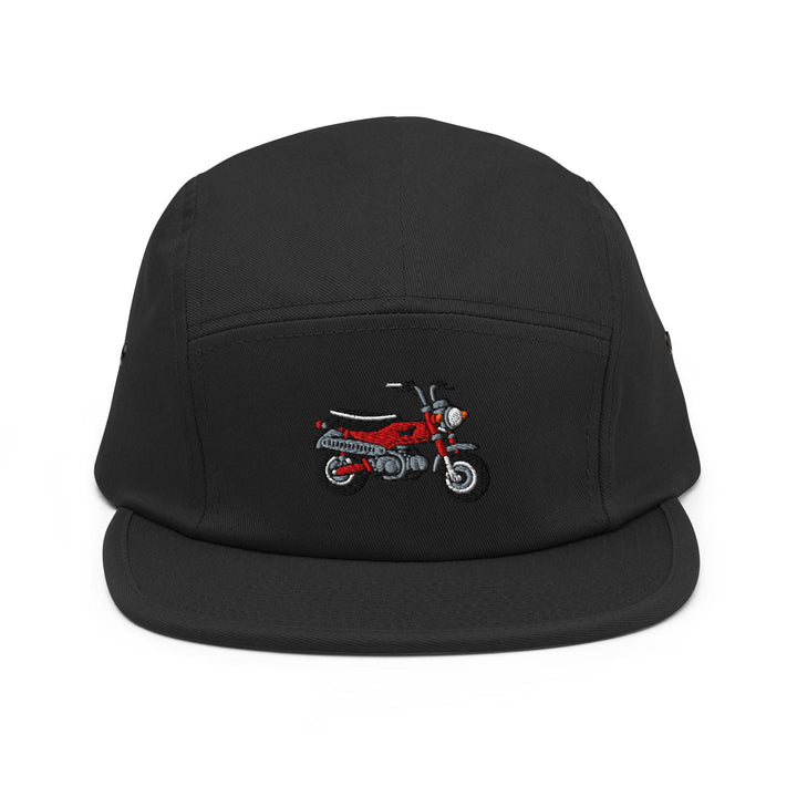 Max Mini Japanese Motorcycle Embroidered 5‑Panel Cotton Camper Cap: Adjustable Fit &amp; Designs