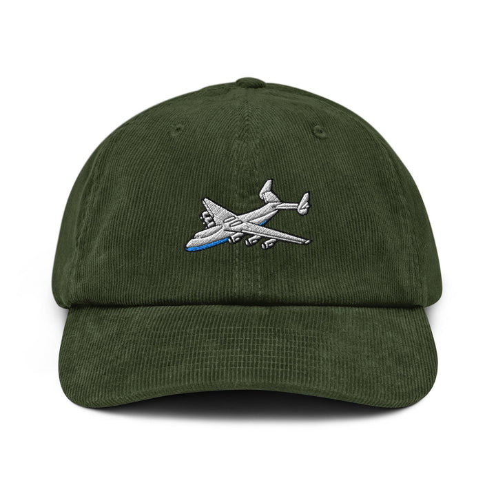 An-225 Cargo Airplane Embroidered Cotton Corduroy Hat: Adjustable Fit
