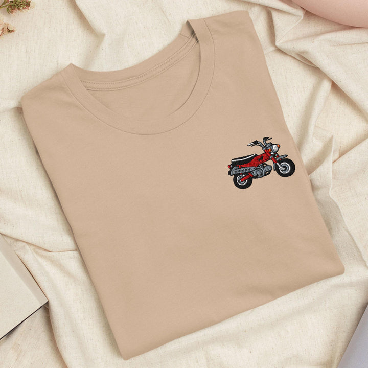 Max Mini Japanese Motorcycle Embroidered T-Shirt: Lightweight Cotton, Unisex Fit
