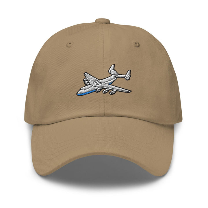 An-225 Cargo Airplane Embroidered Dad Cap: Chino Cotton Twill Adjustable Unisex Hat