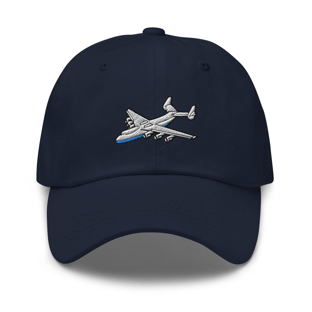 An-225 Cargo Airplane Embroidered Dad Cap: Chino Cotton Twill Adjustable Unisex Hat