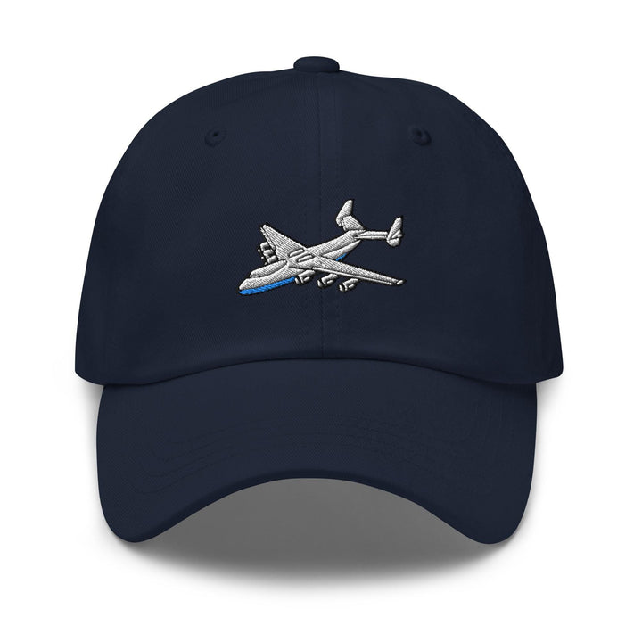 An-225 Cargo Airplane Embroidered Dad Cap: Chino Cotton Twill Adjustable Unisex Hat