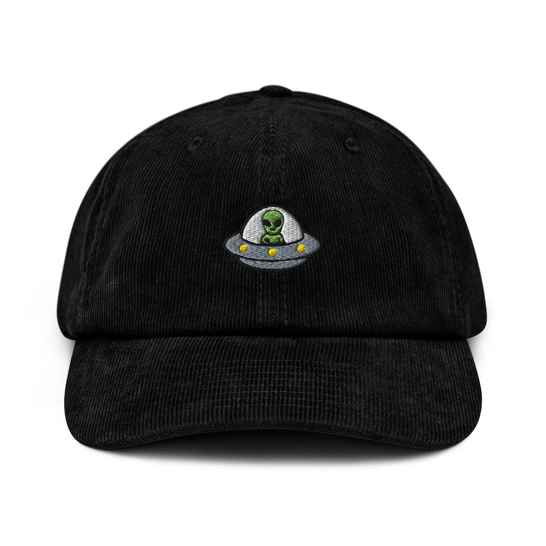 Alien UFO Embroidered Cotton Corduroy Hat: Adjustable Fit