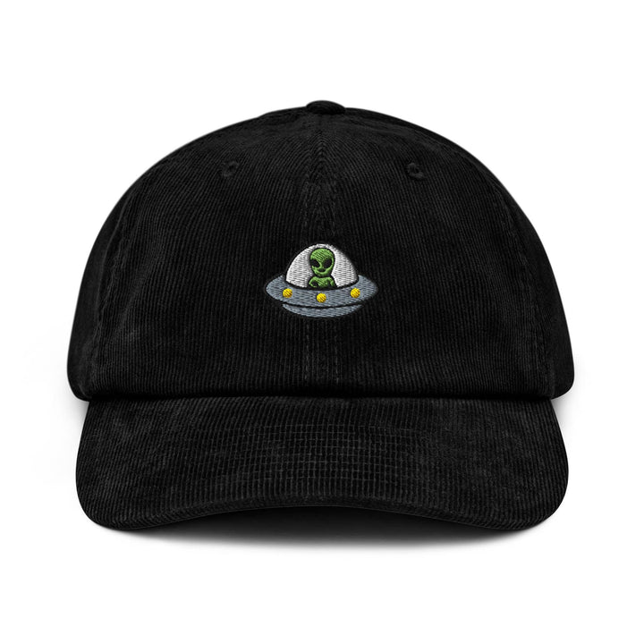 Alien UFO Embroidered Cotton Corduroy Hat: Adjustable Fit
