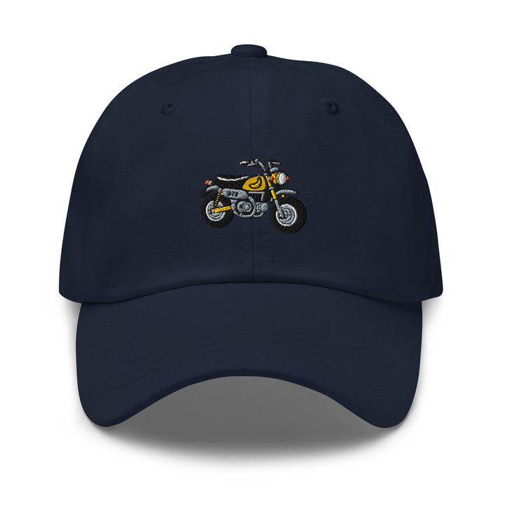 Chimp Mini Japanese Motorcycle Embroidered Dad Cap: Chino Cotton Twill Adjustable Unisex Hat