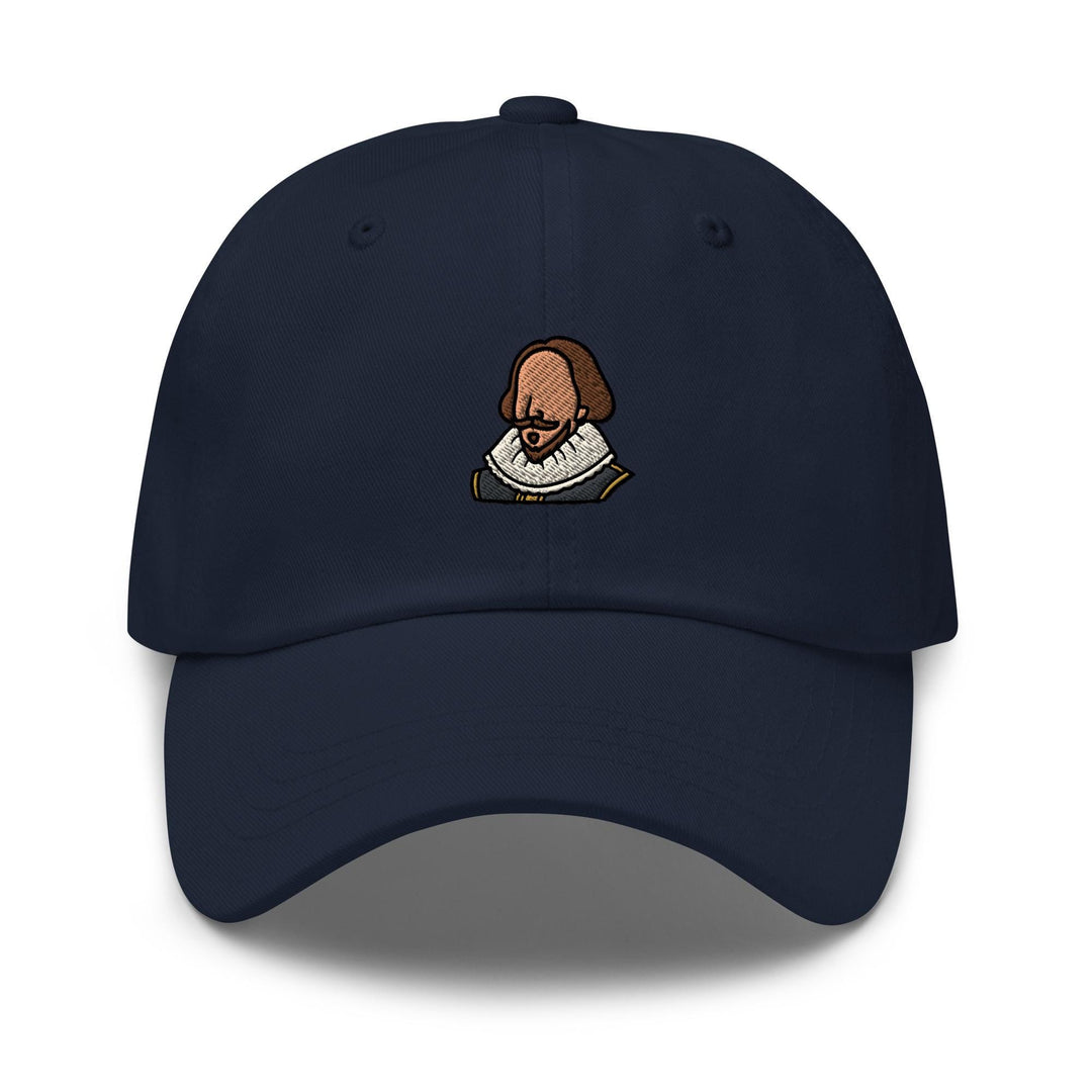 William Shakespeare Embroidered Dad Cap: Chino Cotton Twill Adjustable Unisex Hat