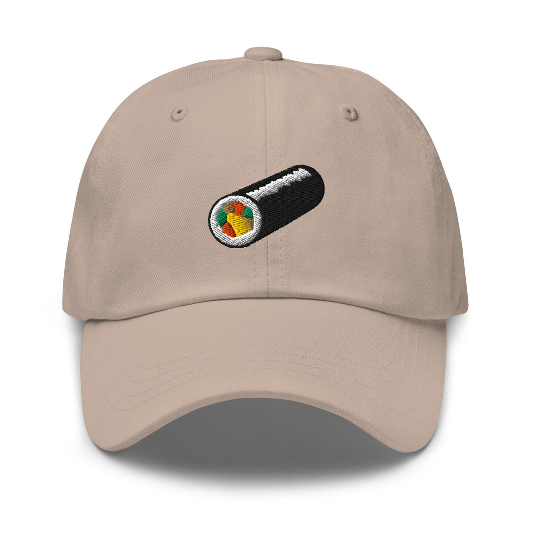 Uncut Kimbap Roll Embroidered Dad Cap: Chino Cotton Twill Adjustable Unisex Hat
