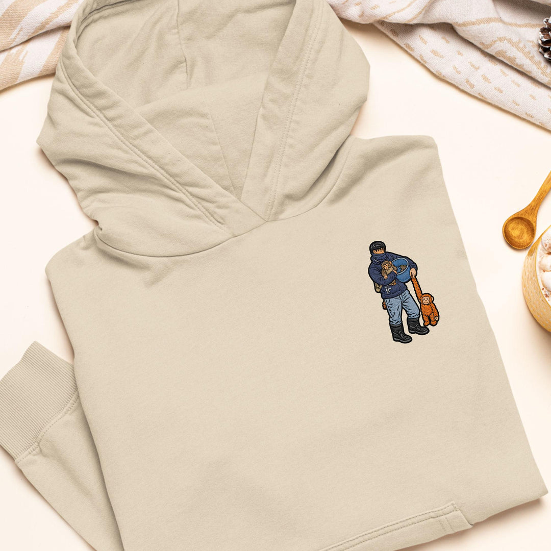 Punch Monkey Caretaker Embroidered Hoodie: Heavy Blend Cotton-Poly, Unisex Fit