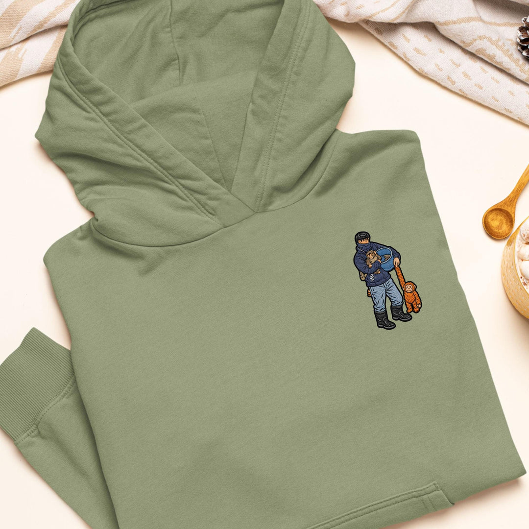 Punch Monkey Caretaker Embroidered Hoodie: Heavy Blend Cotton-Poly, Unisex Fit