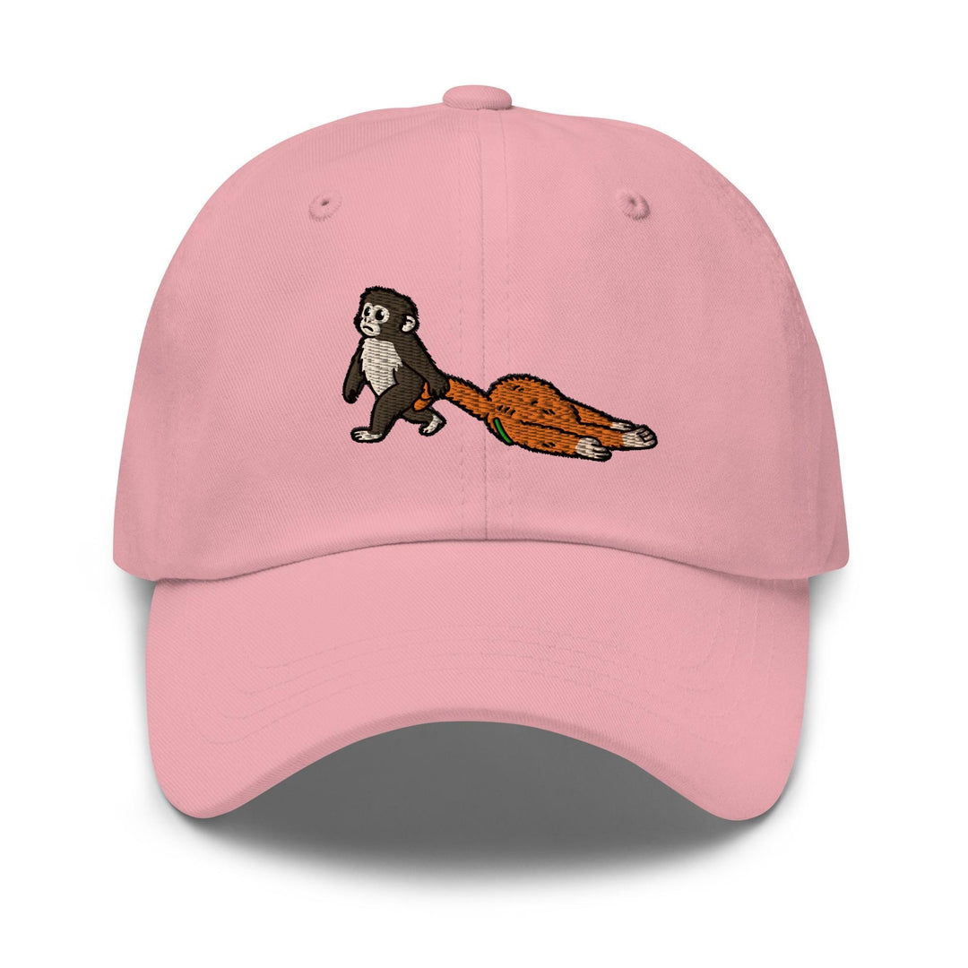 Punch Emotional Support Monkey Embroidered Dad Cap: Chino Cotton Twill Adjustable Unisex Hat