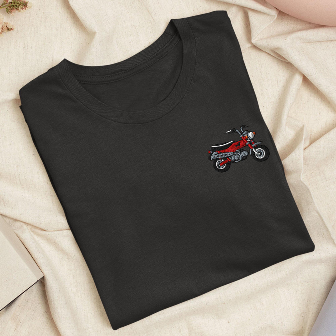 Max Mini Japanese Motorcycle Embroidered T-Shirt: Lightweight Cotton, Unisex Fit