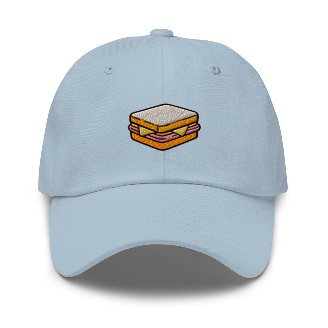 Ham and Cheese Sandwich Embroidered Dad Cap: Chino Cotton Twill Adjustable Unisex Hat