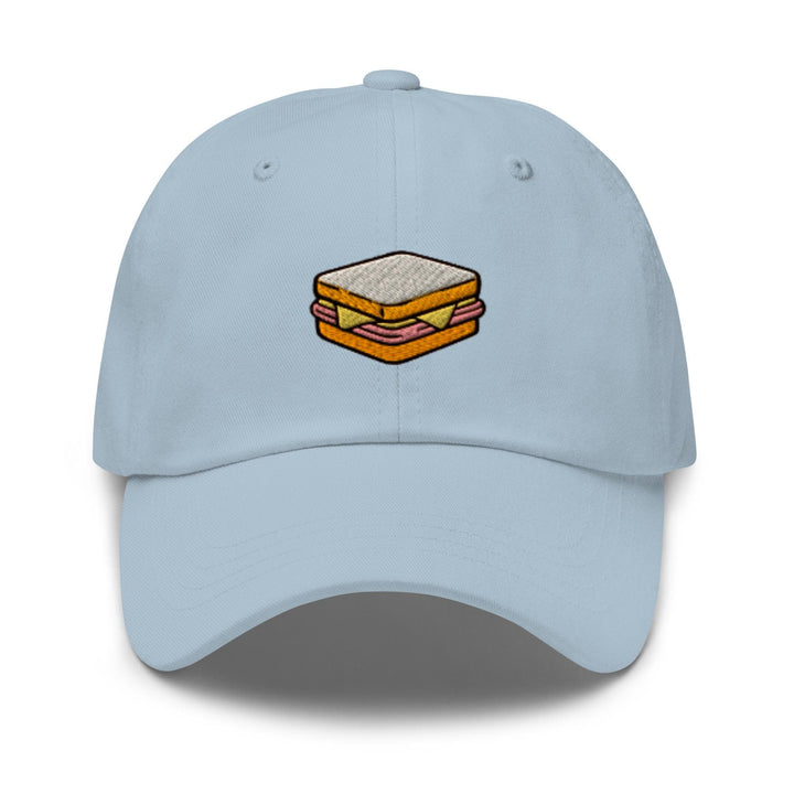 Ham and Cheese Sandwich Embroidered Dad Cap: Chino Cotton Twill Adjustable Unisex Hat
