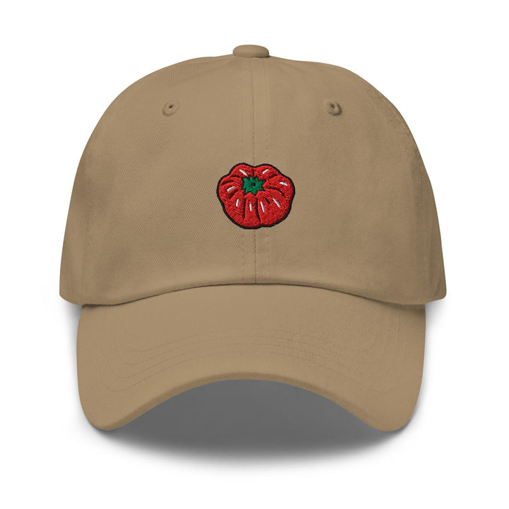 Beefsteak Tomato Embroidered Dad Cap: Chino Cotton Twill Adjustable Unisex Hat