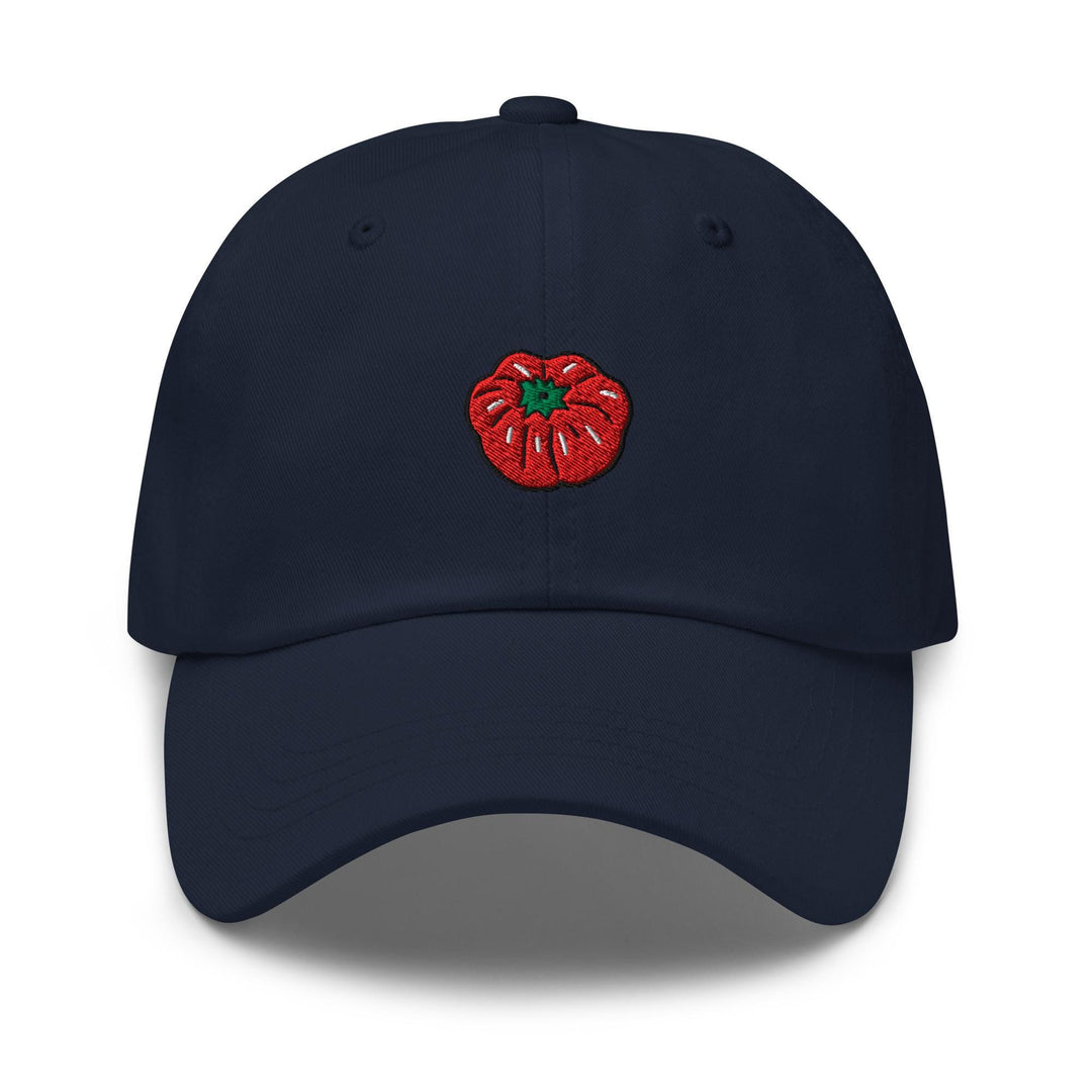 Beefsteak Tomato Embroidered Dad Cap: Chino Cotton Twill Adjustable Unisex Hat