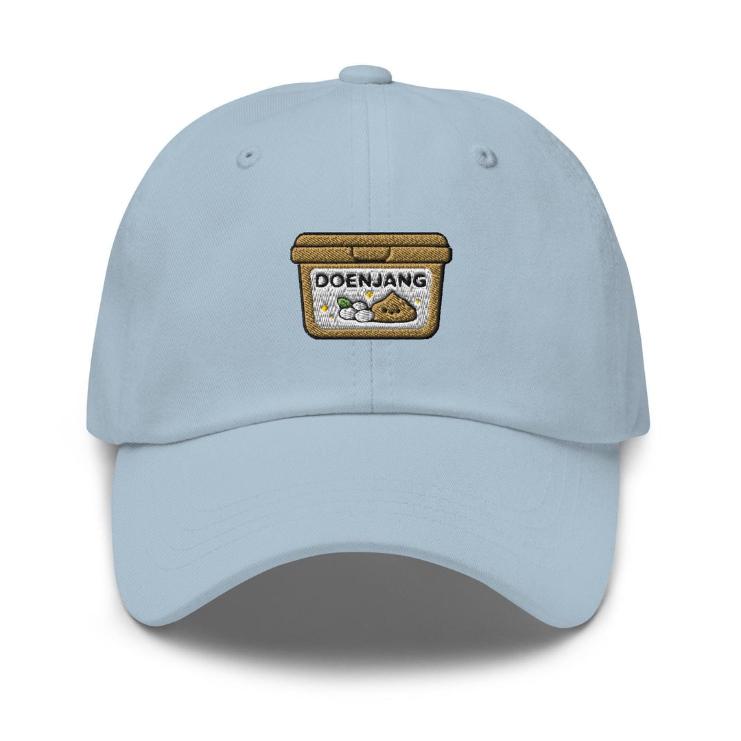 Doenjang Korean Soybean Paste Embroidered Dad Cap: Chino Cotton Twill Adjustable Unisex Hat